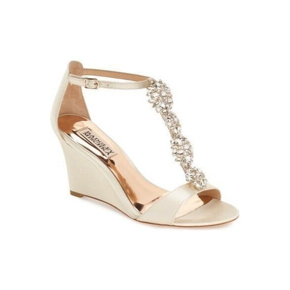 Badgley Mischka Collection 'Lovely' Embellished Wedge SandalShoe